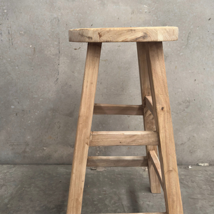 Round Bar Stool | Rustic
