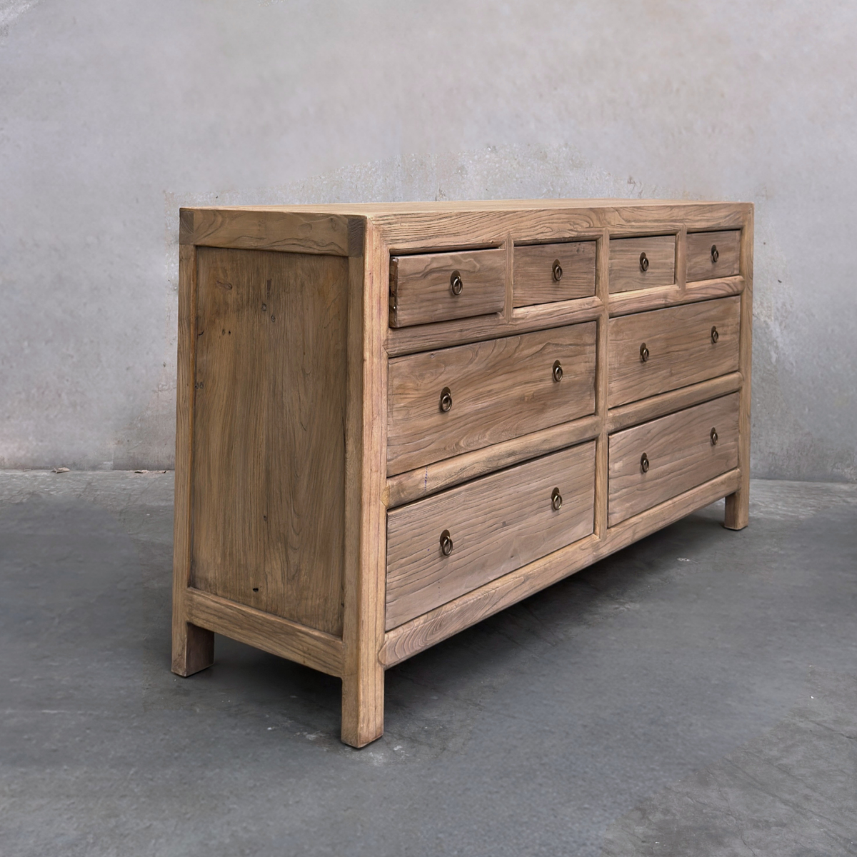 Linear 8 Drawer Chest Cabinet | Oat | 160 cm
