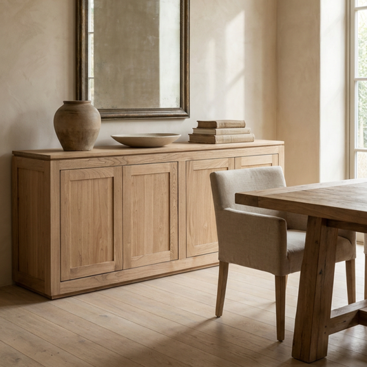 4 Door Block Cabinet | Natural | 180 cm