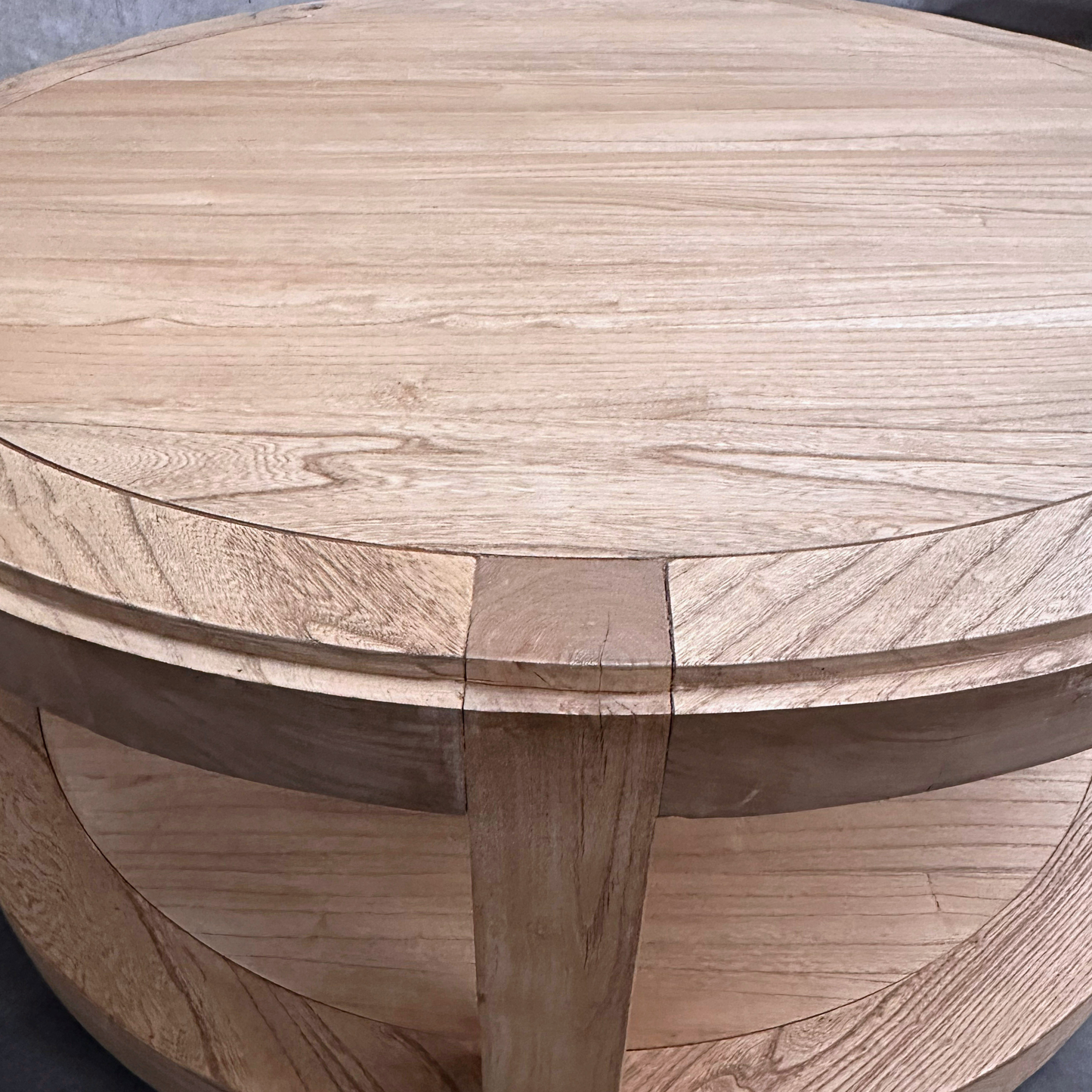 Round Open Coffee Table | Natural | 90 cm