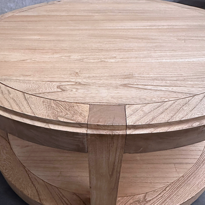 Round Open Coffee Table | Natural | 90 cm