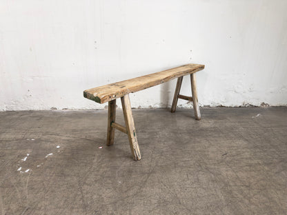 Reclaimed Elm Skinny Bench
