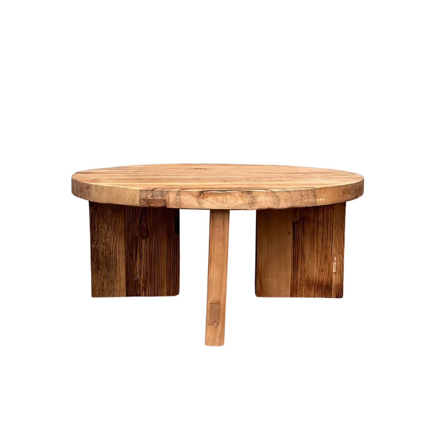 Panel Round Coffee Table | Rustic | 90 cm