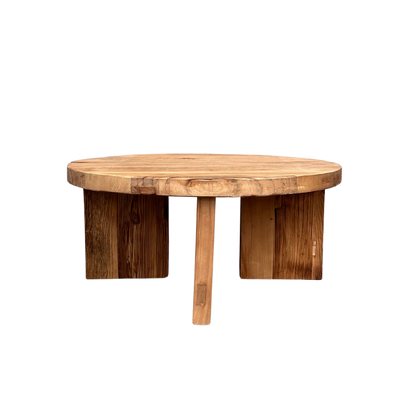 Panel Round Coffee Table | Rustic | 90 cm