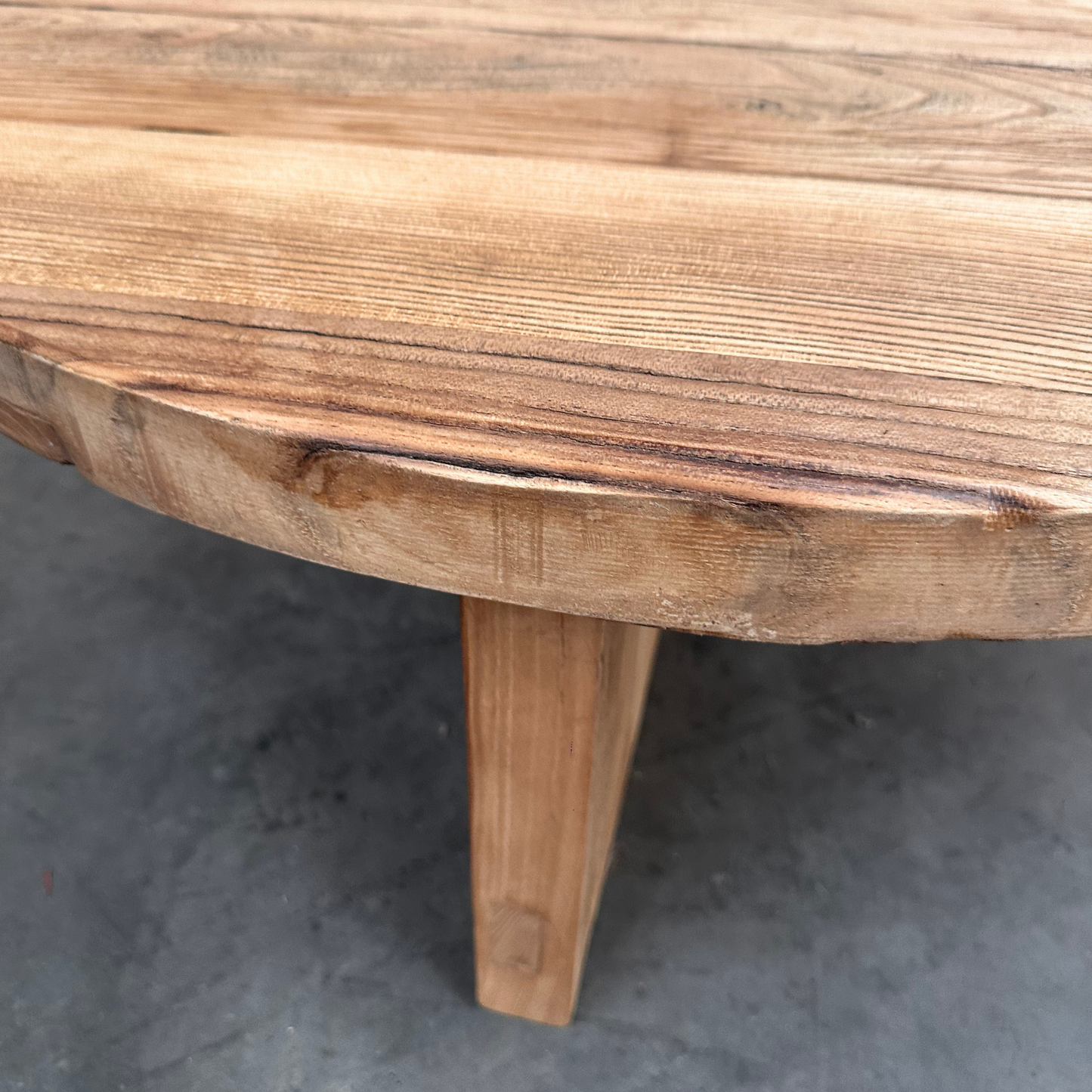 Panel Round Coffee Table | Rustic | 90 cm