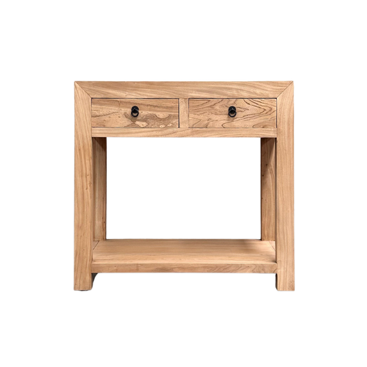 Linear 2 Drawer Console | Natural | 90 cm