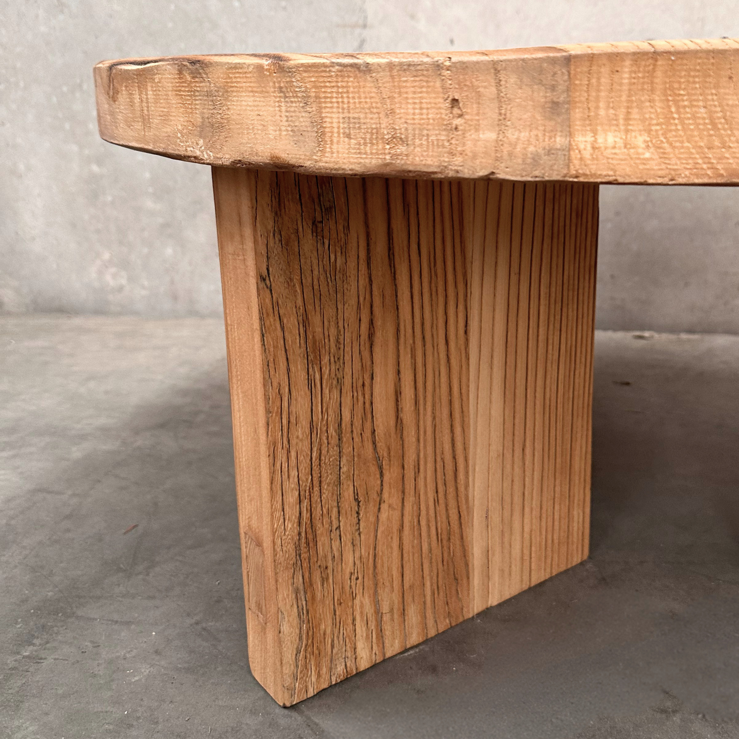 Panel Round Coffee Table | Rustic | 90 cm