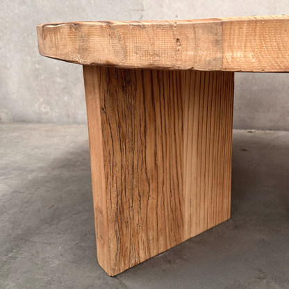 Panel Round Coffee Table | Rustic | 90 cm
