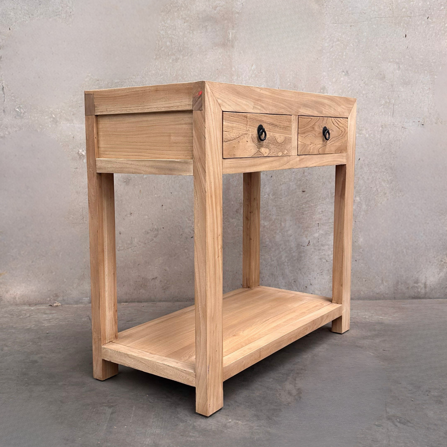 Linear 2 Drawer Console | Natural | 90 cm