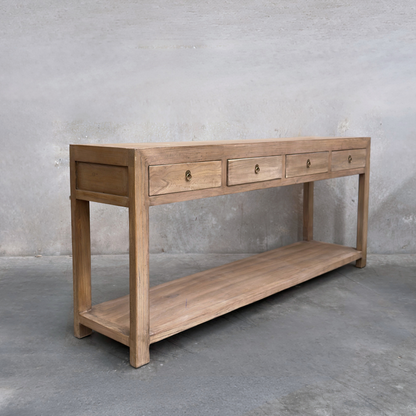 Linear 4 Drawer Console | Oat | 200 cm