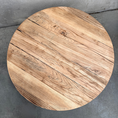 Panel Round Coffee Table | Rustic | 90 cm