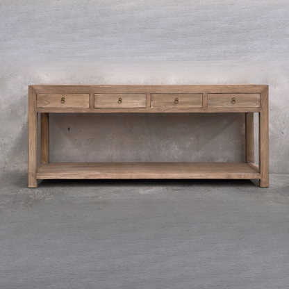 Linear 4 Drawer Console | Oat | 200 cm