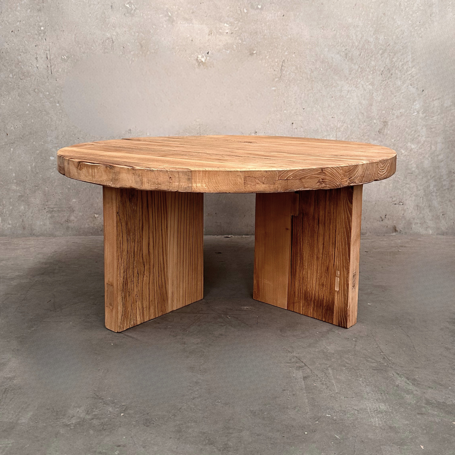 Panel Round Coffee Table | Rustic | 90 cm