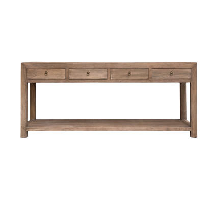 Linear 4 Drawer Console | Oat | 200 cm