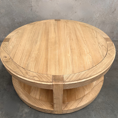 Round Open Coffee Table | Natural | 90 cm