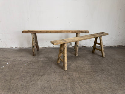 Reclaimed Elm Skinny Bench