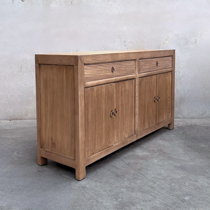 Linear 2 Drawer 4 Door Cabinet | Oat | 160 cm