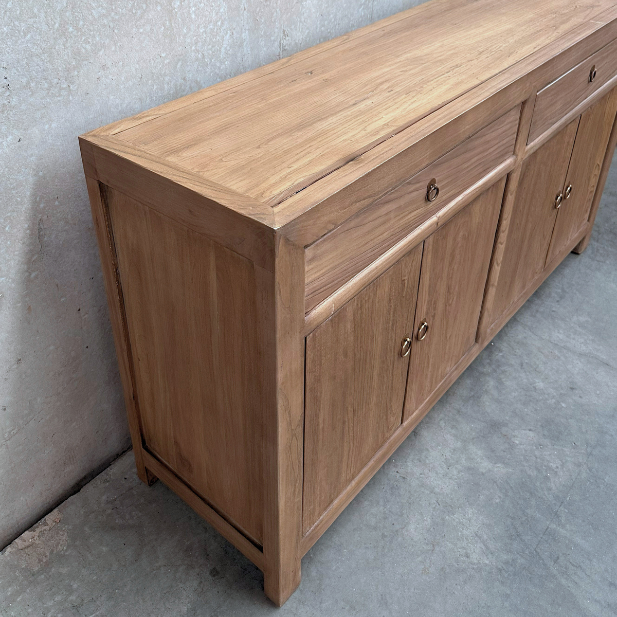 Linear 2 Drawer 4 Door Cabinet | Oat | 160 cm
