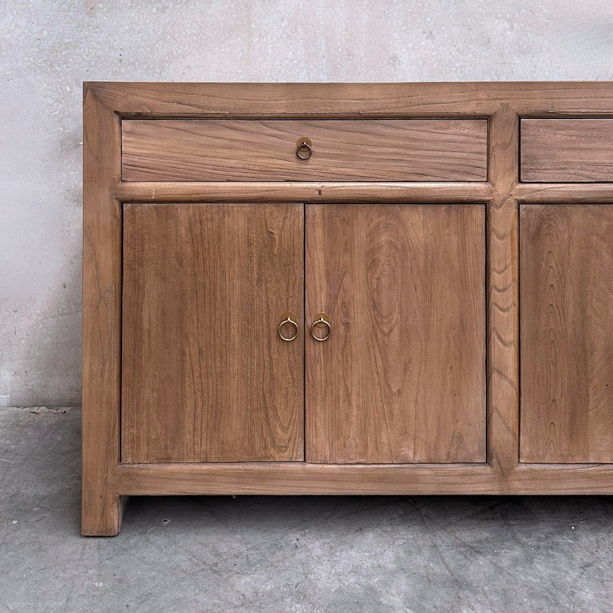 Linear 2 Drawer 4 Door Cabinet | Oat | 160 cm