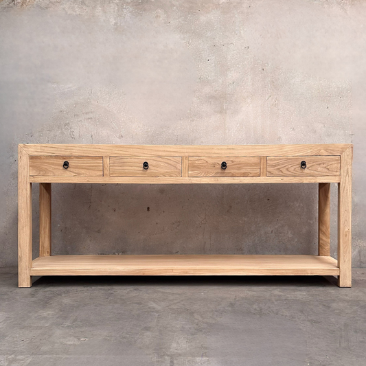 Linear 4 Drawer Console | Natural | 200 cm