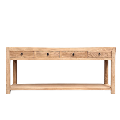 Linear 4 Drawer Console | Natural | 200 cm