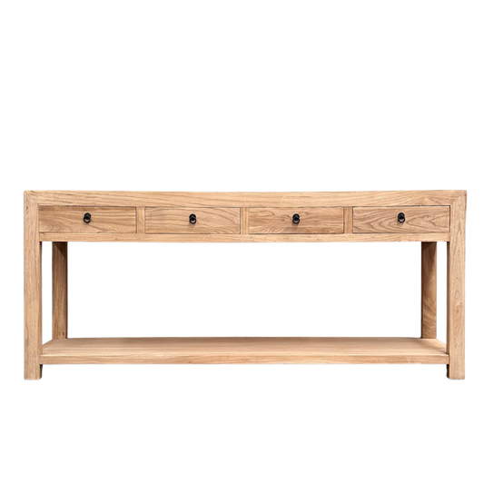 Linear 4 Drawer Console | Natural | 200 cm