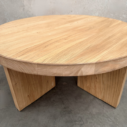 Panel Round Coffee Table | Natural | 90 cm