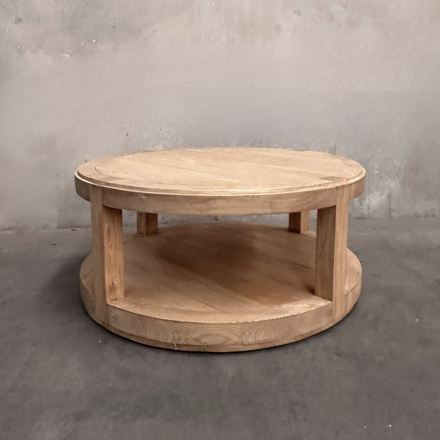 Round Open Coffee Table | Natural | 90 cm