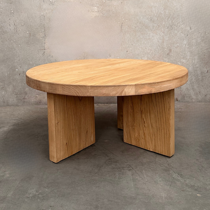 Panel Round Coffee Table | Natural | 90 cm