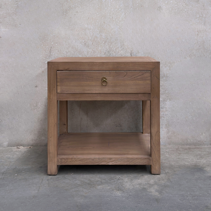 Linear 1 Drawer Bedside | Oat | 60 cm