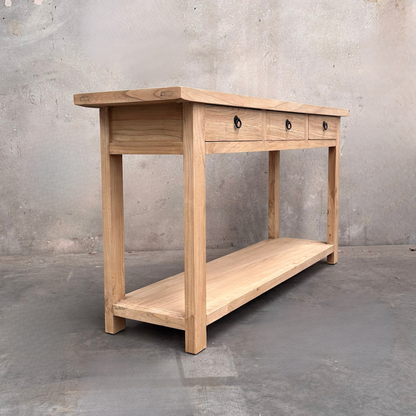Heritage 3 Drawer Console | Natural | 170 cm