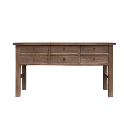 Heritage 6 Drawer Console | Oat | 160 cm