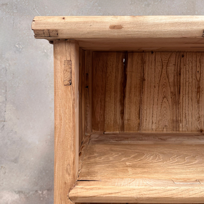 Heritage 2 Pocket Low Shelf | Rustic | 90 cm