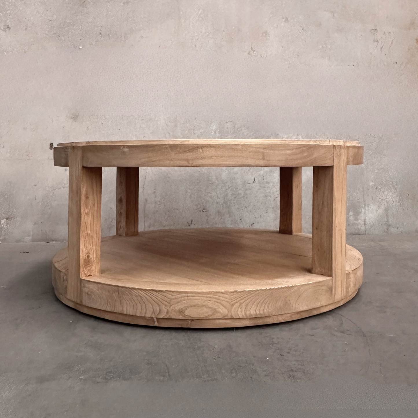 Round Open Coffee Table | Natural | 90 cm