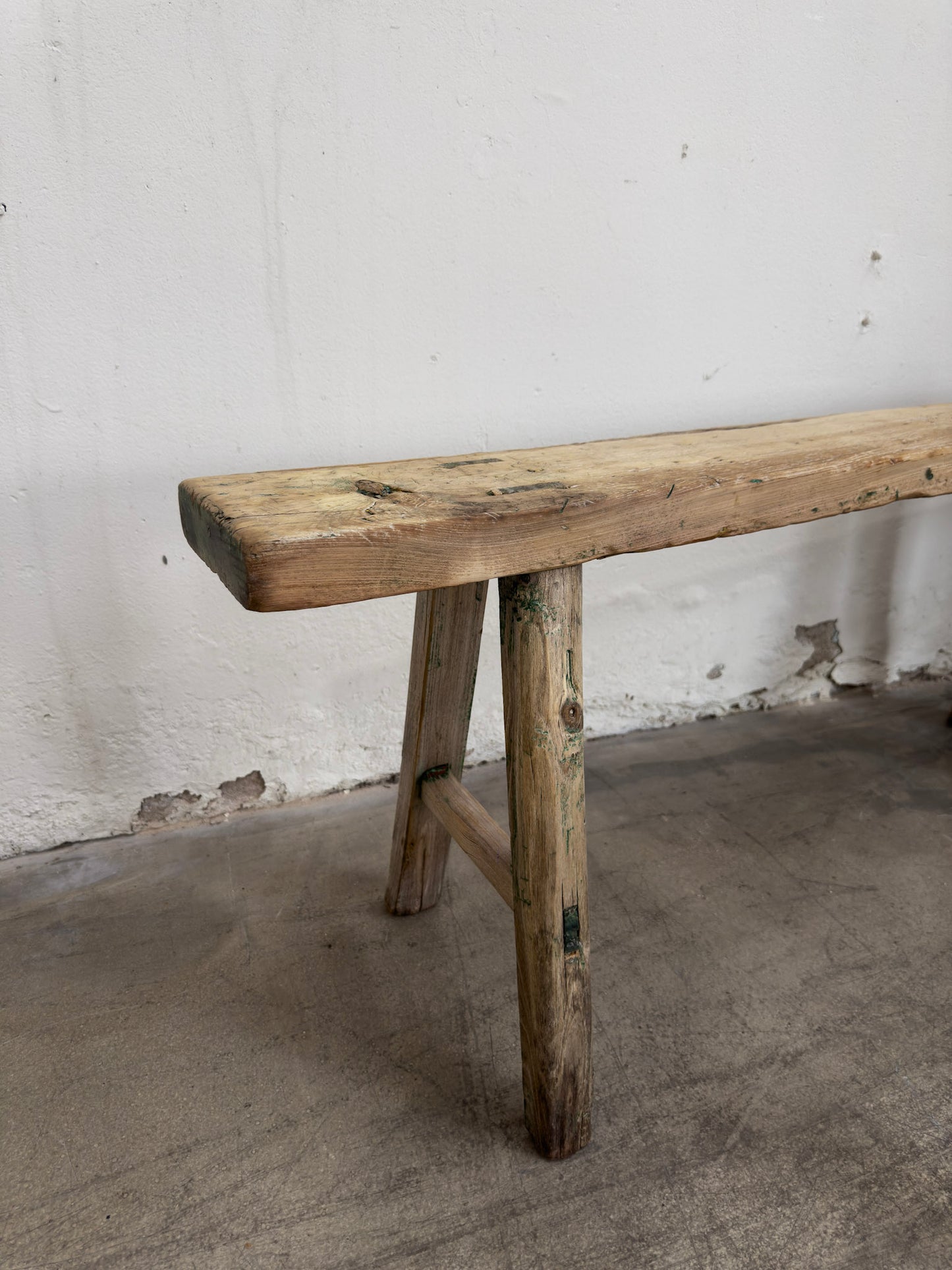 Reclaimed Elm Skinny Bench