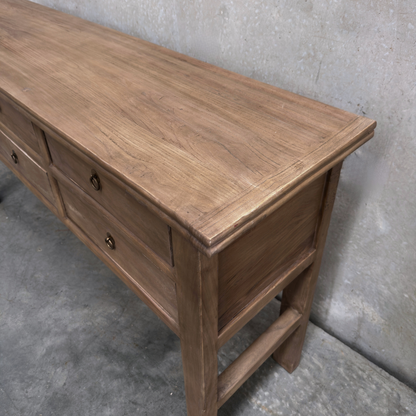 Heritage 6 Drawer Console | Oat | 160 cm