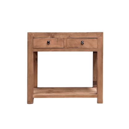 Linear 2 Drawer Console | Rustic | 90 cm
