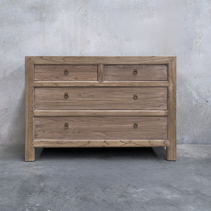 Linear 4 Drawer Chest Cabinet | Oat | 116 cm
