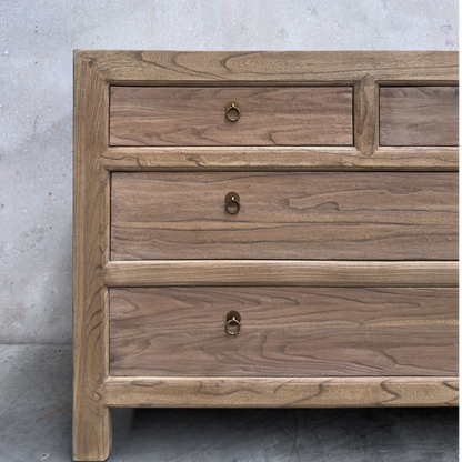 Linear 4 Drawer Chest Cabinet | Oat | 116 cm