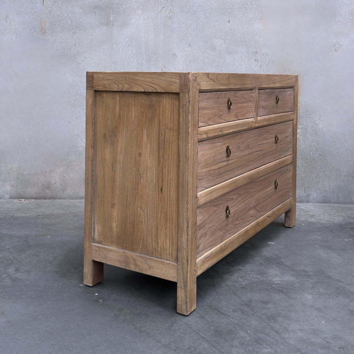 Linear 4 Drawer Chest Cabinet | Oat | 116 cm