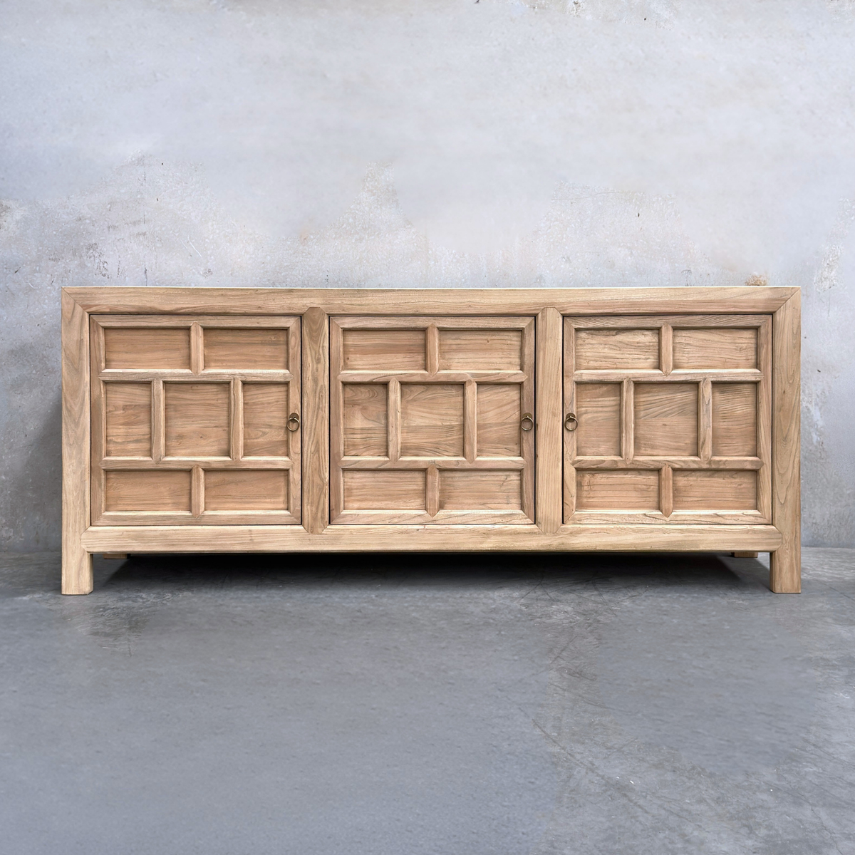 Lattice 3 Door Cabinet | Natural | 220 cm
