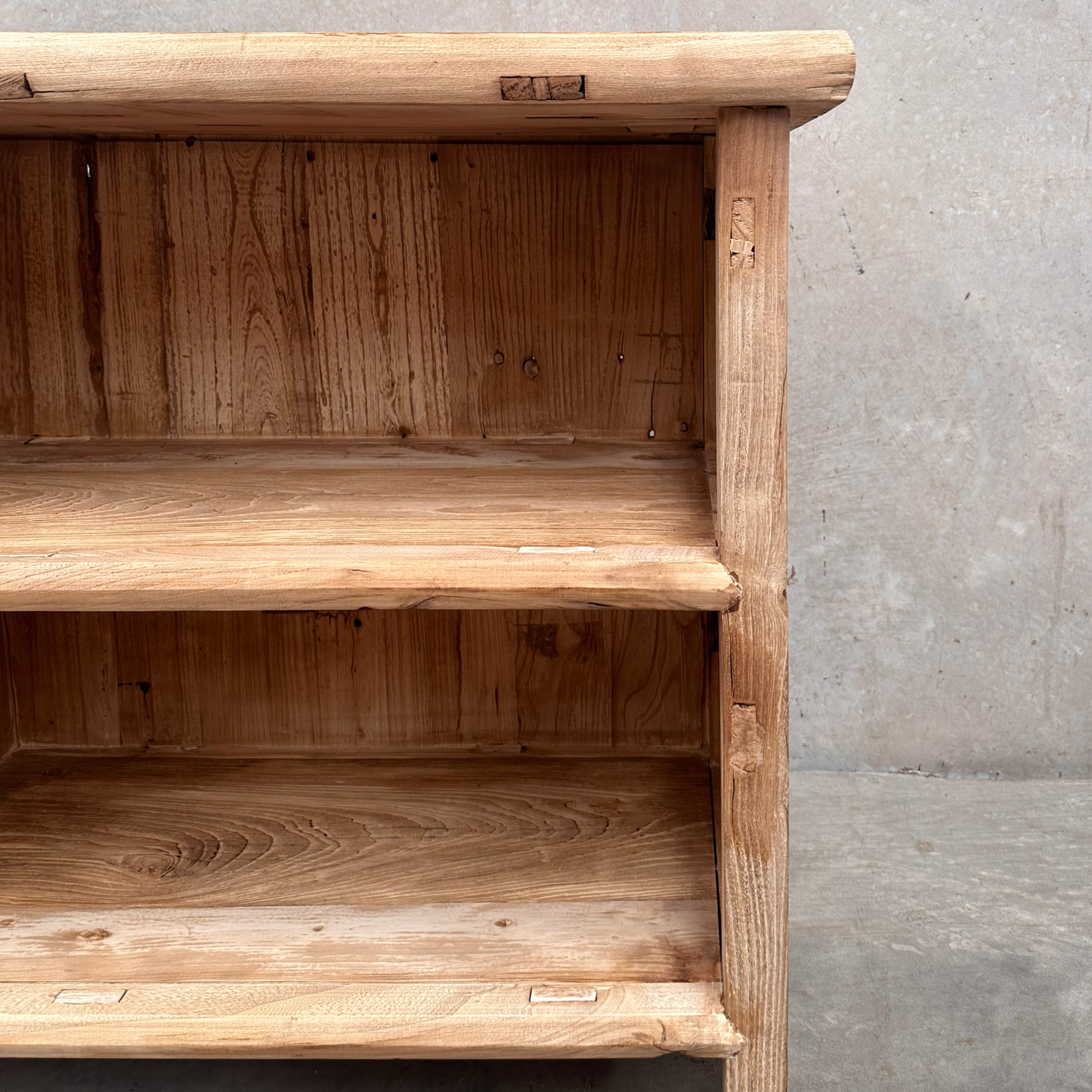 Heritage 2 Pocket Low Shelf | Rustic | 90 cm