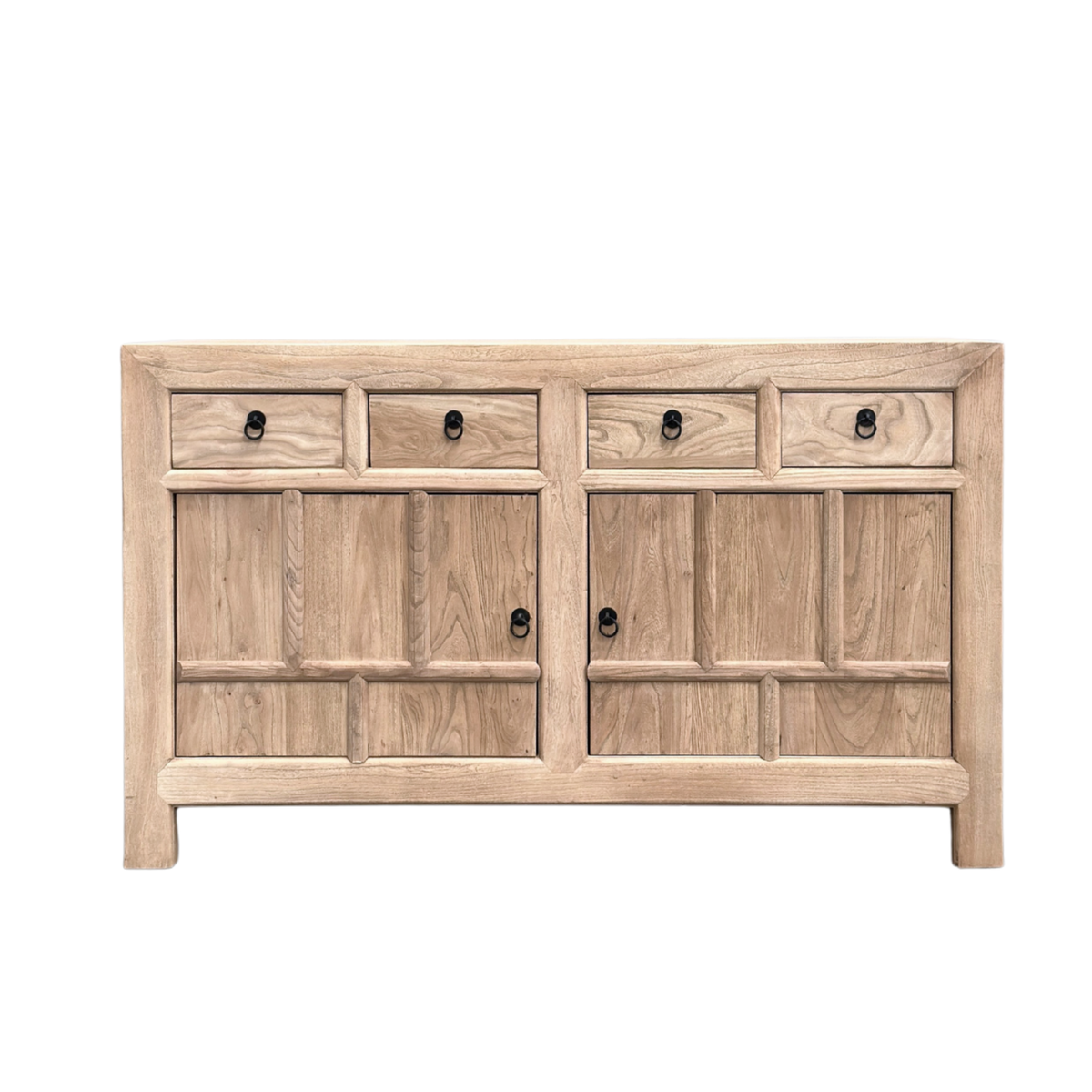 Lattice 4 Drawer 3 Door Cabinet | Natural | 142 cm