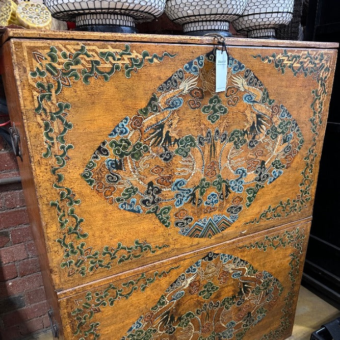 Painted Wedding Cabinet Pair (Tibetan Antique)
