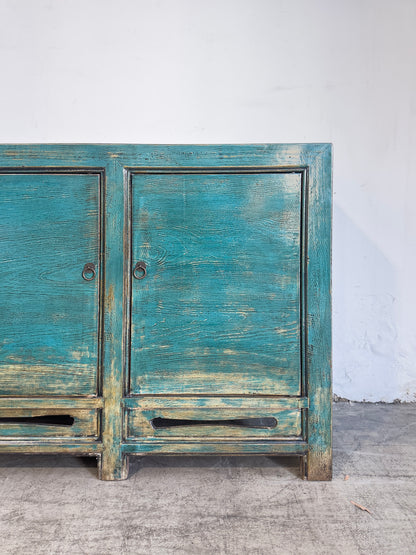 3 Door Blue Lacquered Buffet Table (H5)