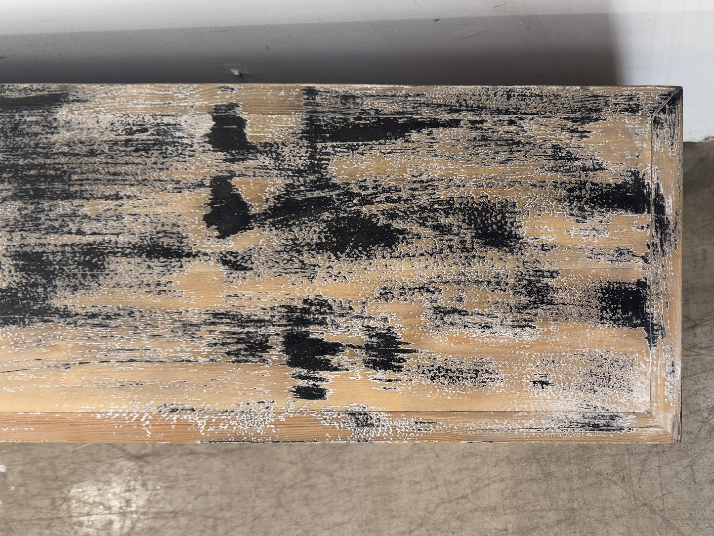 Rustic Blue Paint Buffet Table (H13)