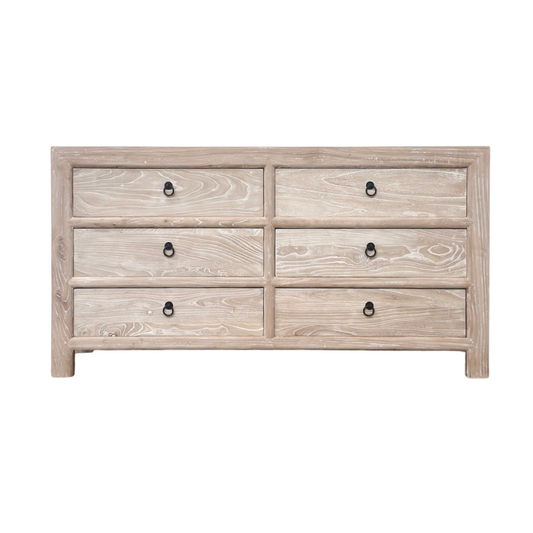 6 Drawer Cabinet - Whitewash