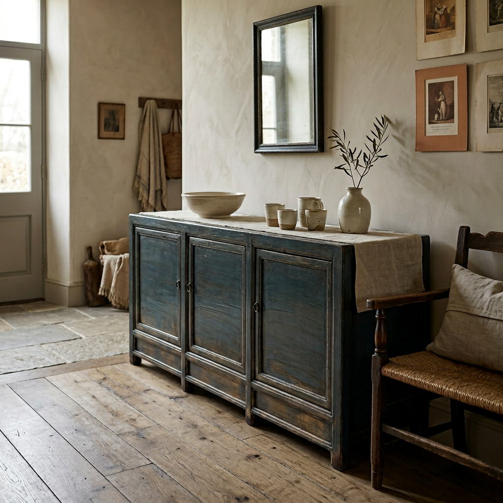 Blue 3 Door Cabinet | Lacquered | 190 cm