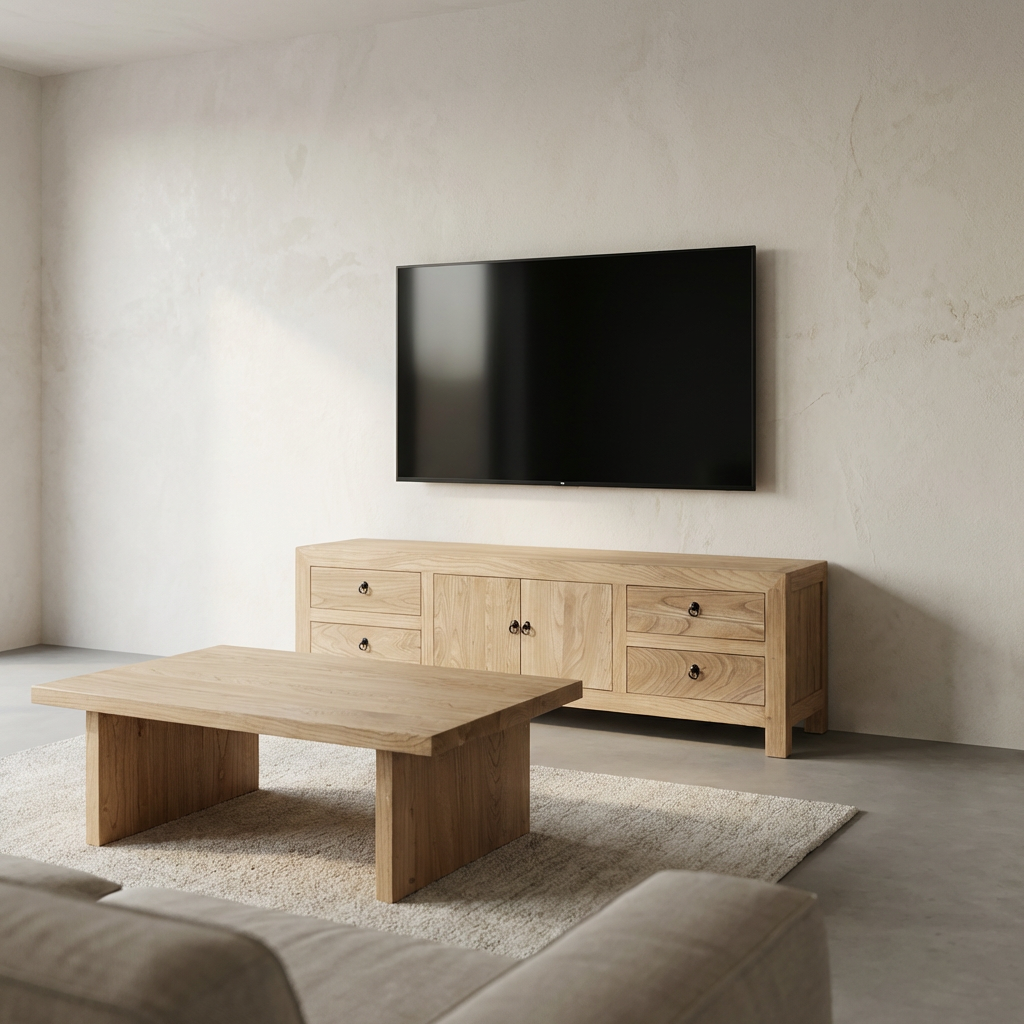 Linear Low TV Cabinet | Natural | 180 cm