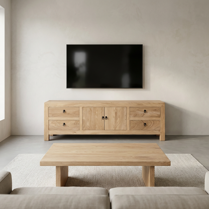 Linear Low TV Cabinet | Natural | 180 cm